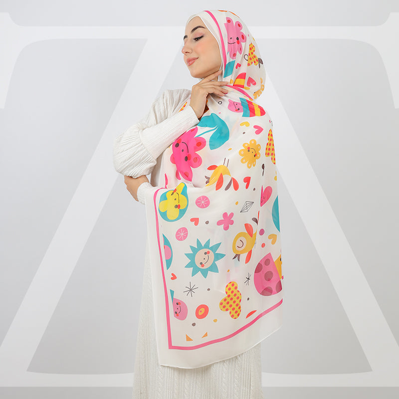 Mini Chiffon Hijab -Printed