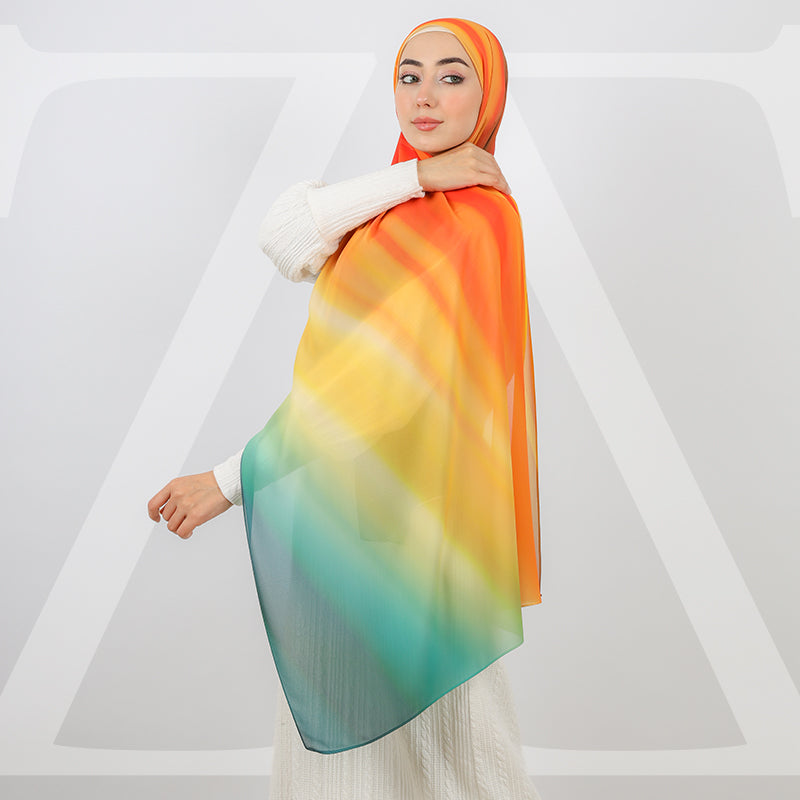 Mini Chiffon Hijab -Printed