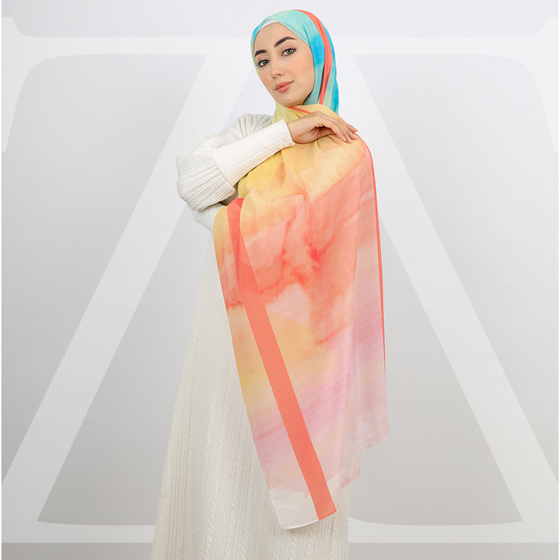 Mini Chiffon Hijab -Printed