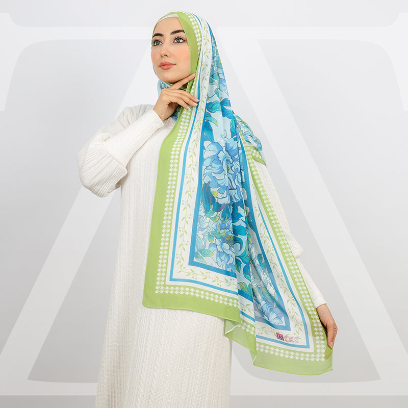 Mini Chiffon Hijab -Printed