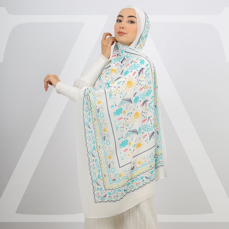 Mini Chiffon Hijab -Printed