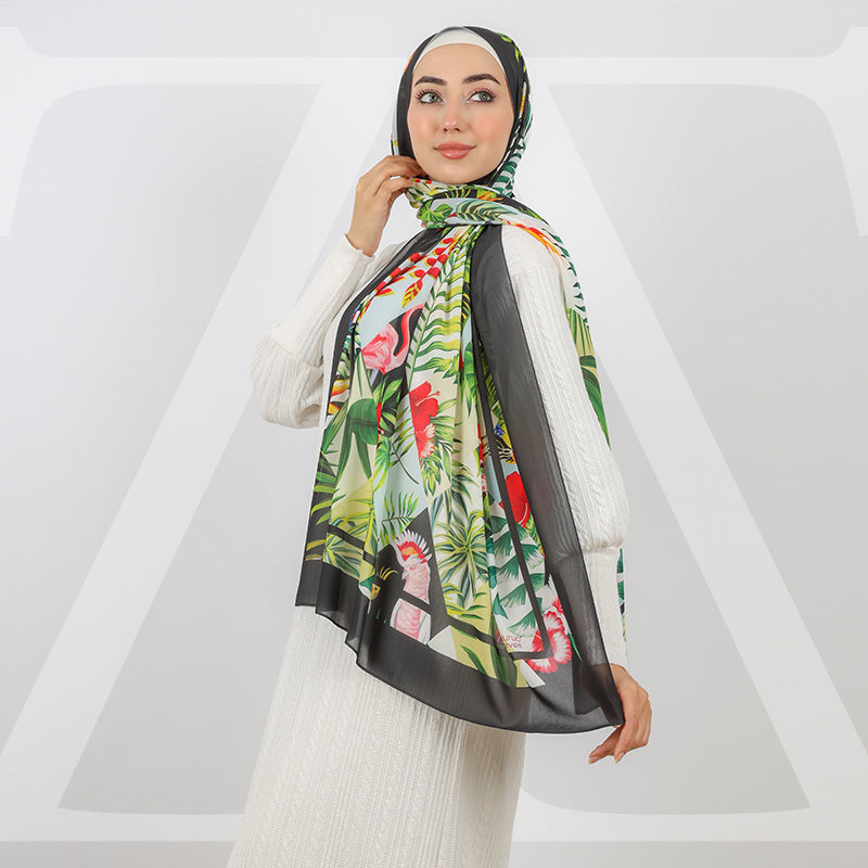 Mini Chiffon Hijab -Printed