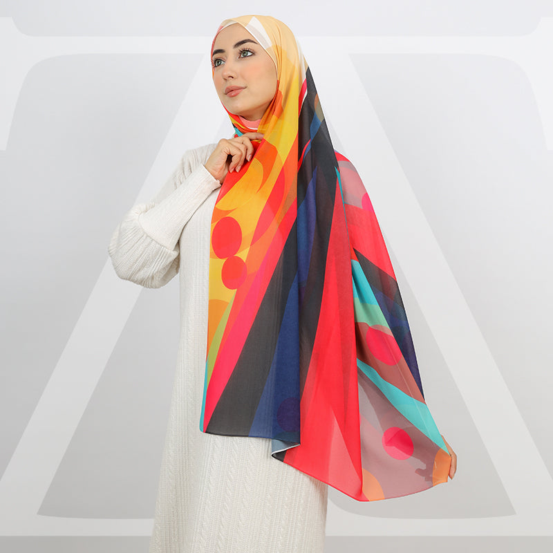Mini Chiffon Hijab -Printed