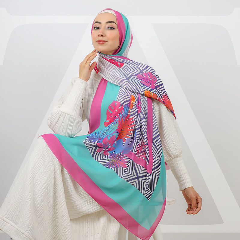 Mini Chiffon Hijab -Printed