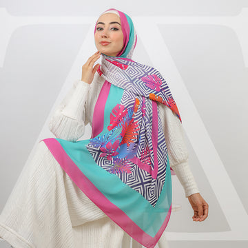 Mini Chiffon Hijab -Printed