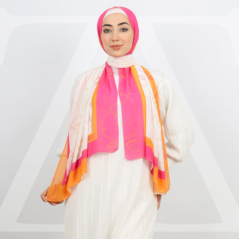 Mini Chiffon Hijab -Printed