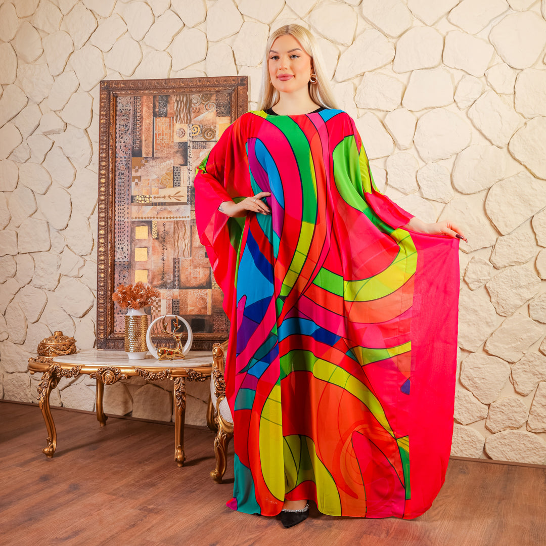 Dubai Chiffon Jalabiya- Printed