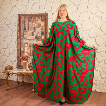 Dubai Chiffon Jalabiya- Printed
