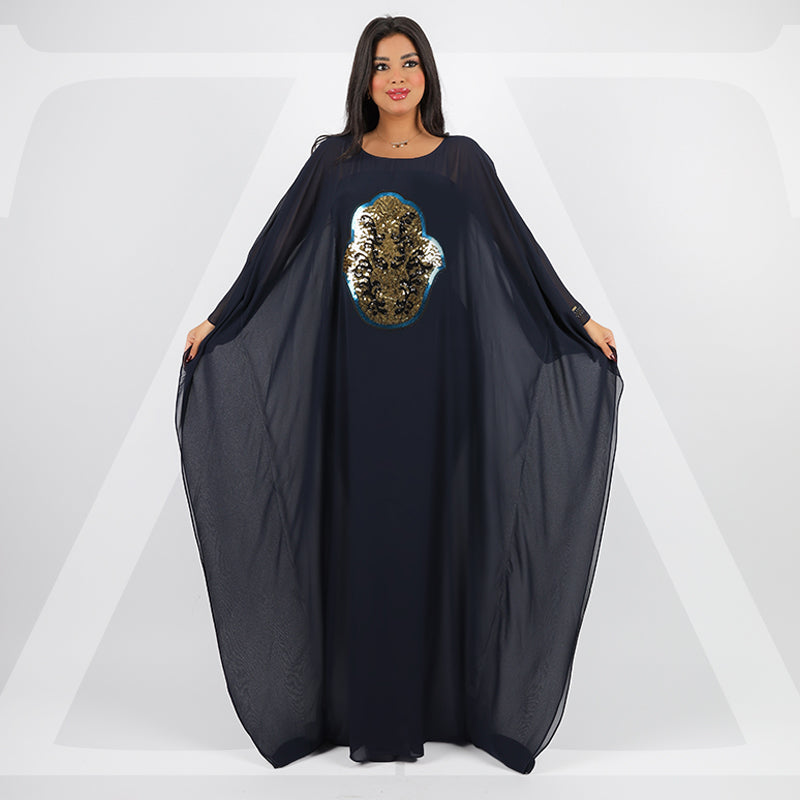 Dubai  Chiffon Jalabiya- Embroidered