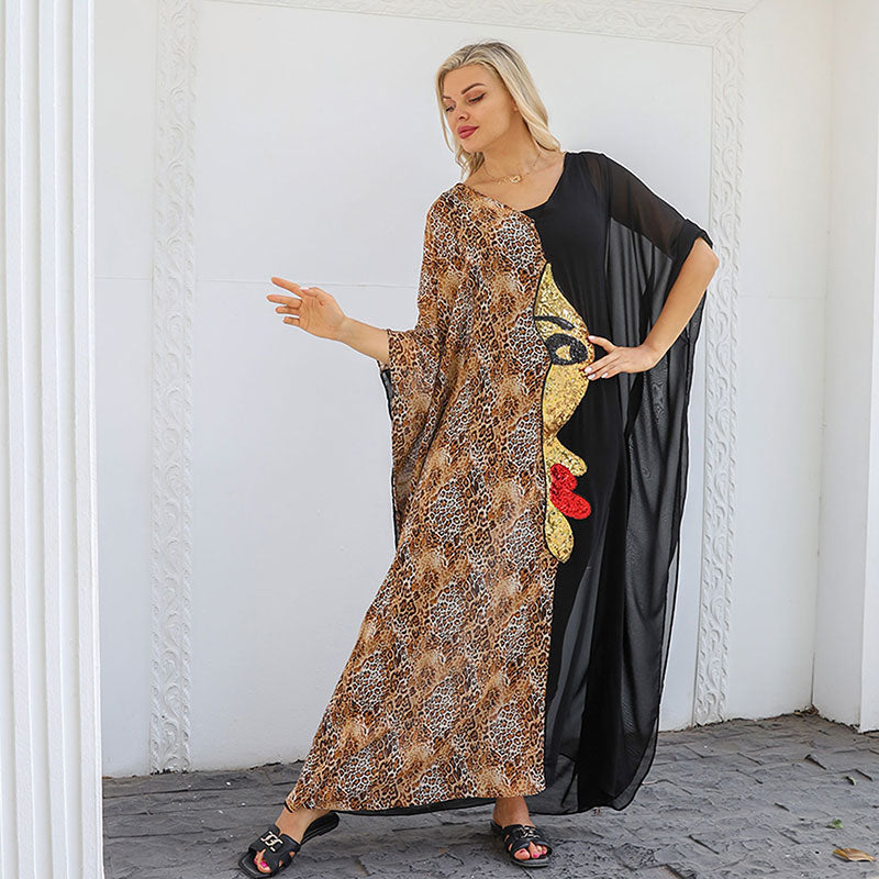 Dubai  Chiffon Jalabiya- Embroidered