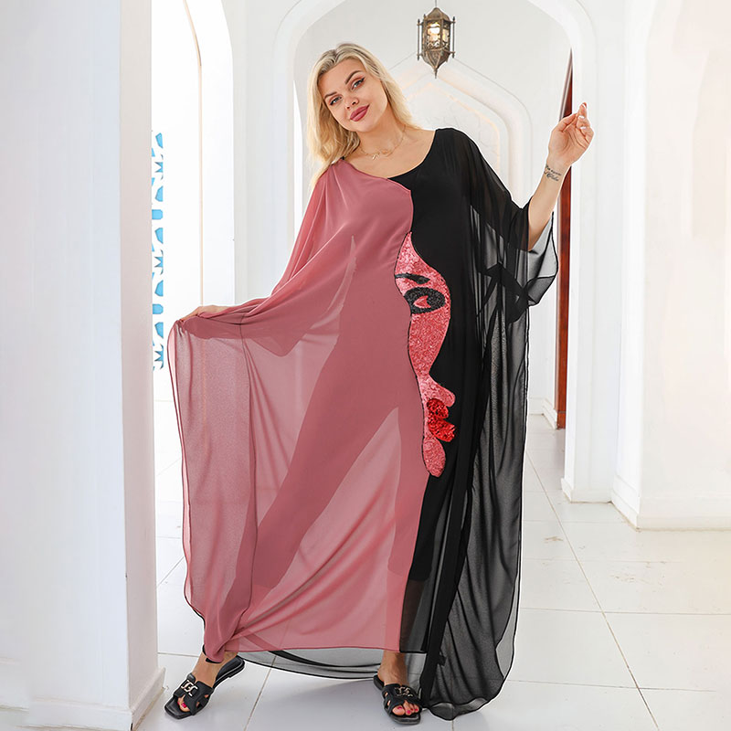 Dubai  Chiffon Jalabiya- Embroidered