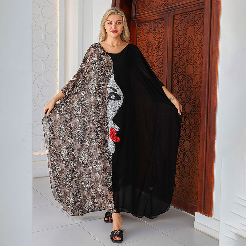 Dubai  Chiffon Jalabiya- Embroidered