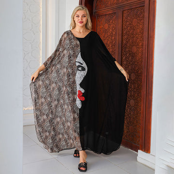 Dubai  Chiffon Jalabiya- Embroidered