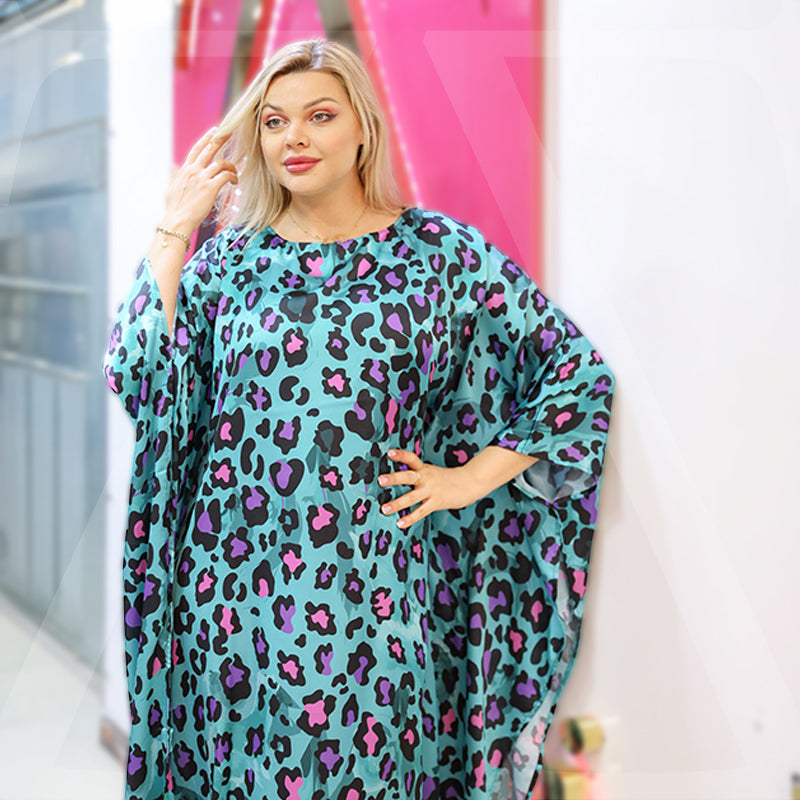 Dubai Silky Satin Jalabiya - Printed