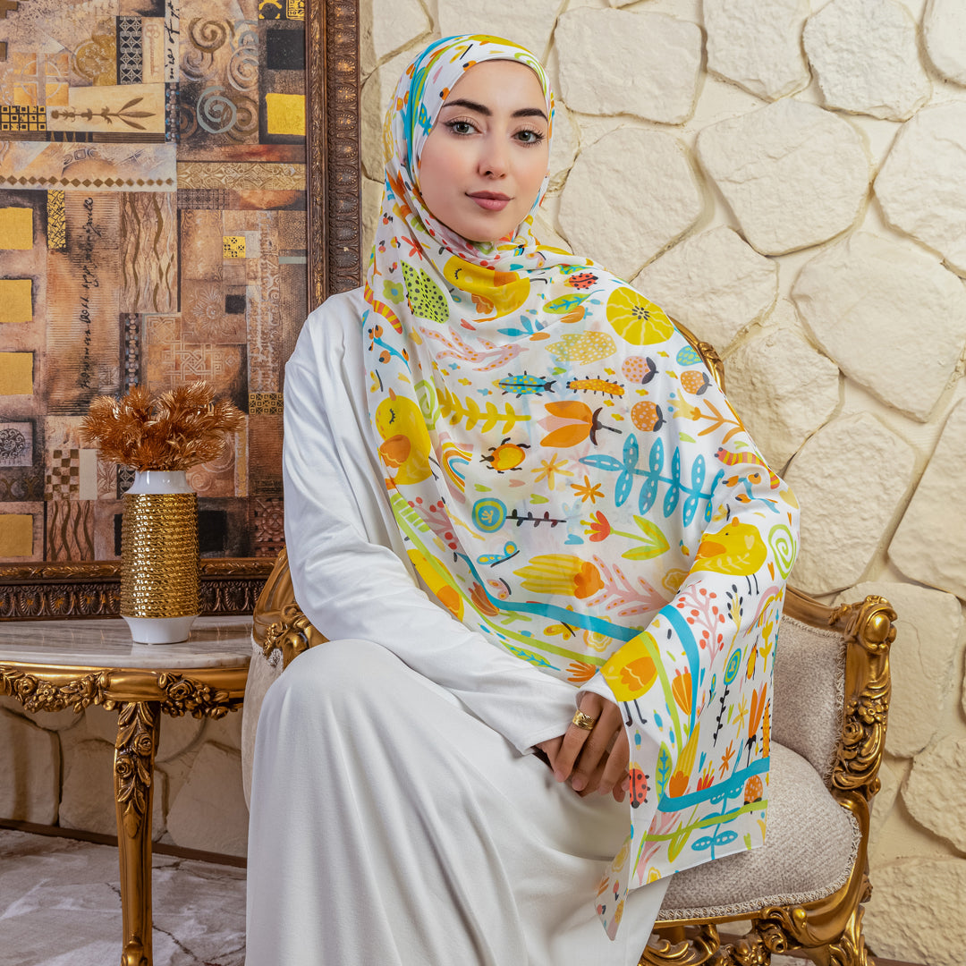 طرحة شيفون - مطبوع