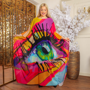 Dubai Chiffon Jalabiya- Printed