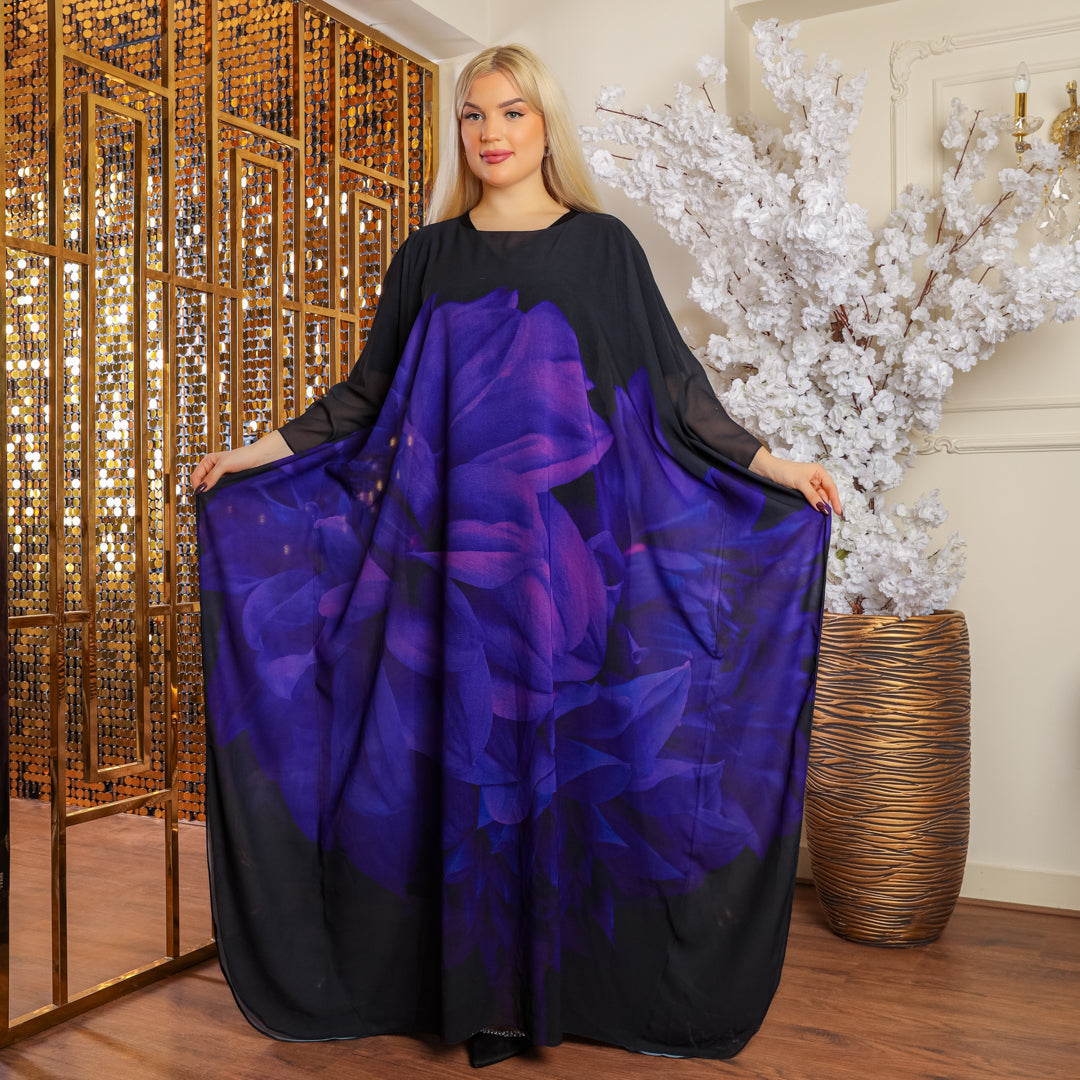 Dubai Chiffon Jalabiya- Printed