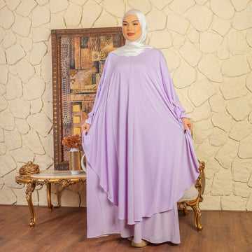 Practical Twins crepe Lycra prayer dress With a headscarf