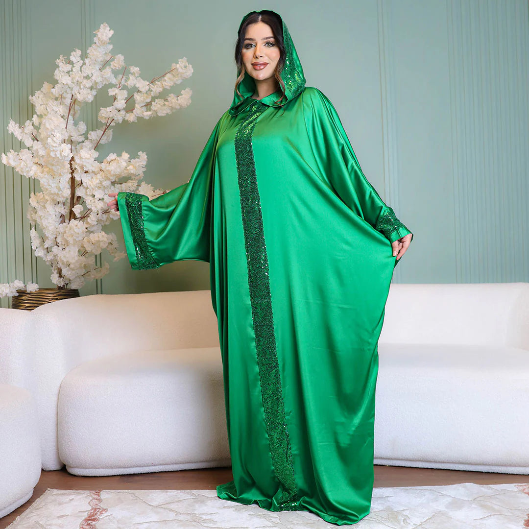 إسدال مغربى   حرير ستان - ساده 