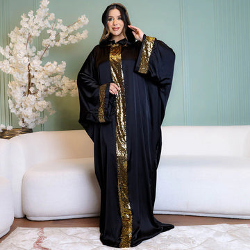إسدال مغربى   حرير ستان - ساده 