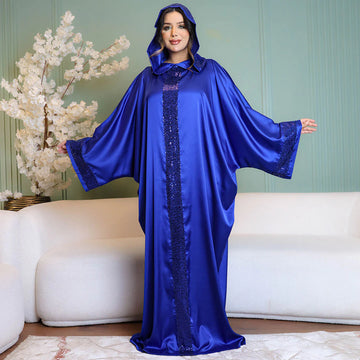 إسدال مغربى   حرير ستان - ساده 