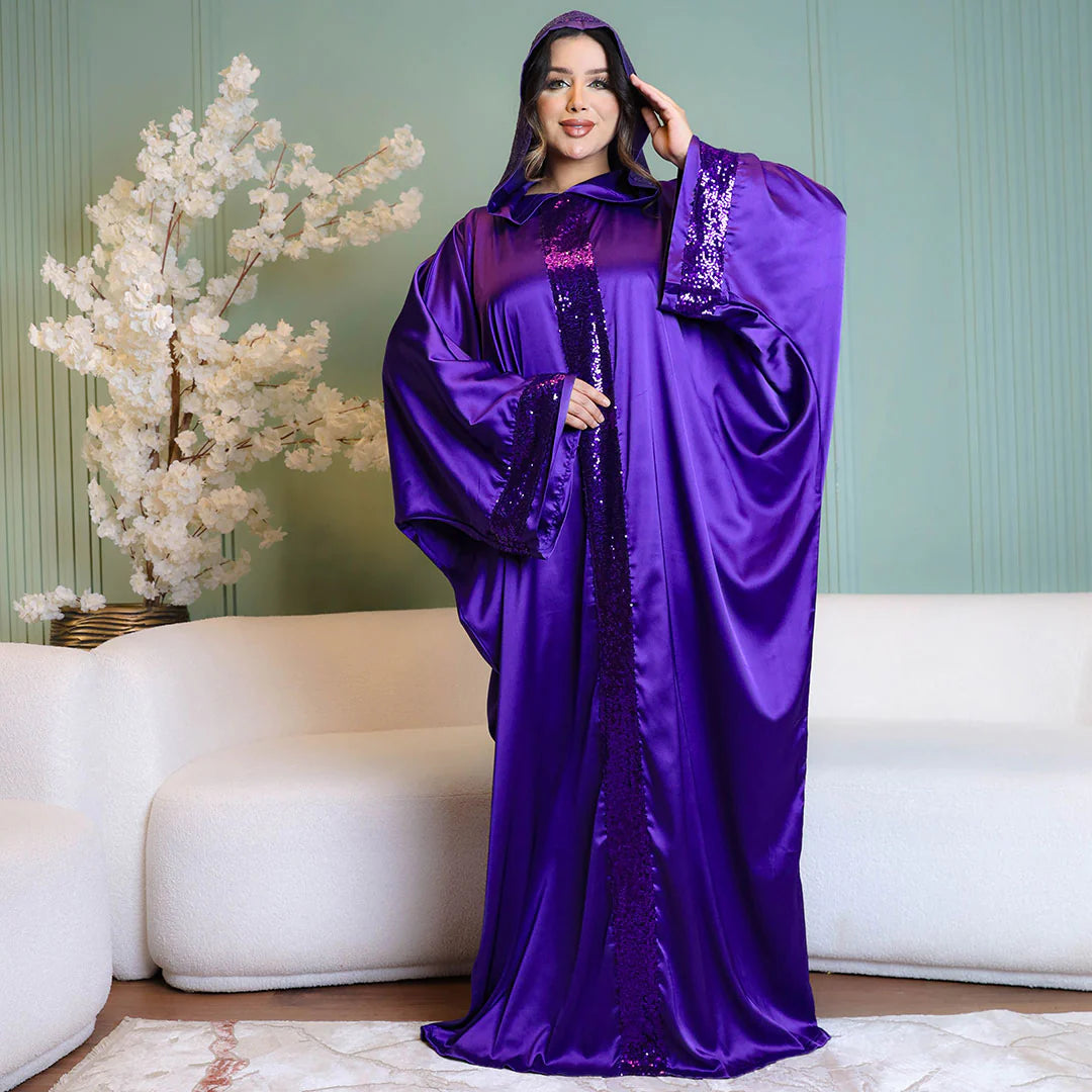 إسدال مغربى   حرير ستان - ساده 