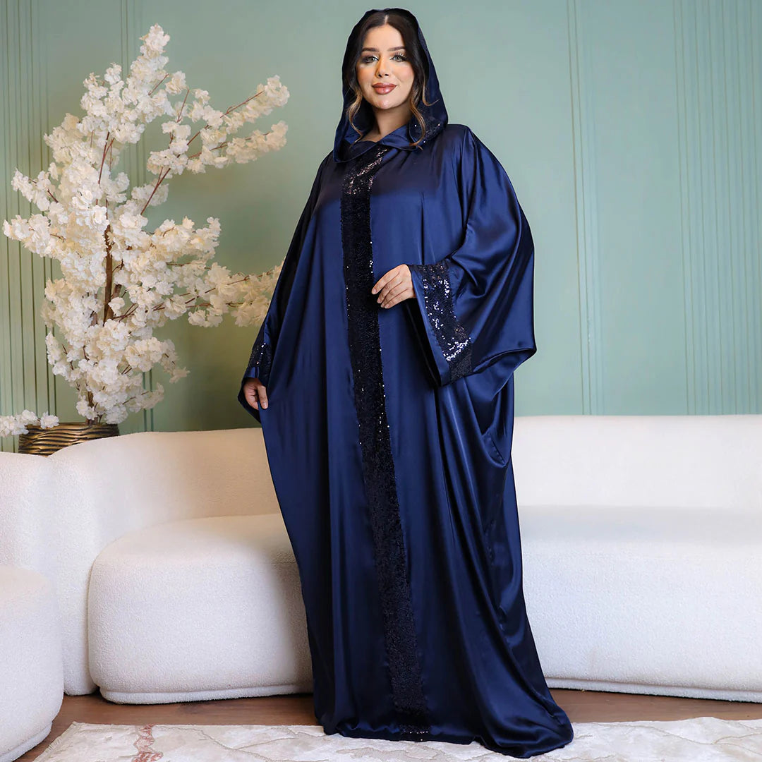 إسدال مغربى   حرير ستان - ساده 
