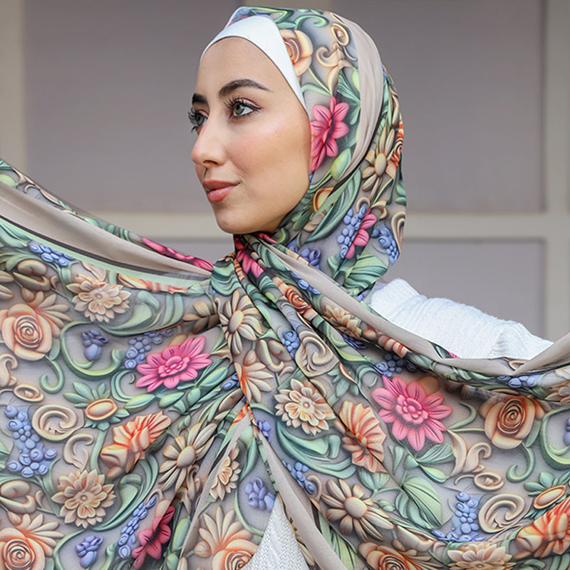 شيلة شيفون - مطبوع