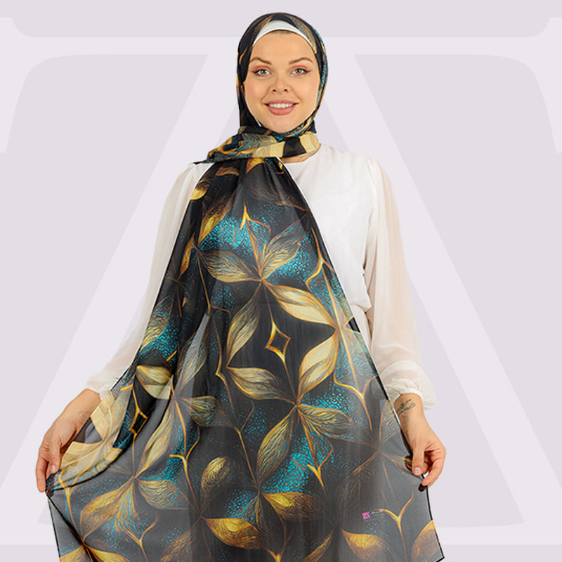 طرحة شيفون - مطبوع
