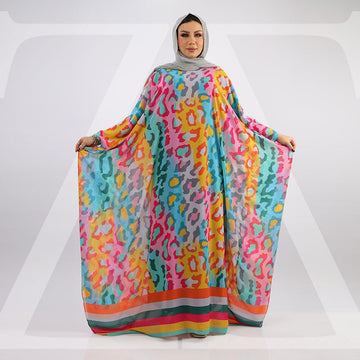 Dubai Chiffon Jalabiya- Printed