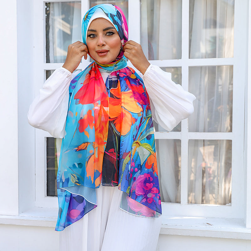 Chiffon Hijab -Printed