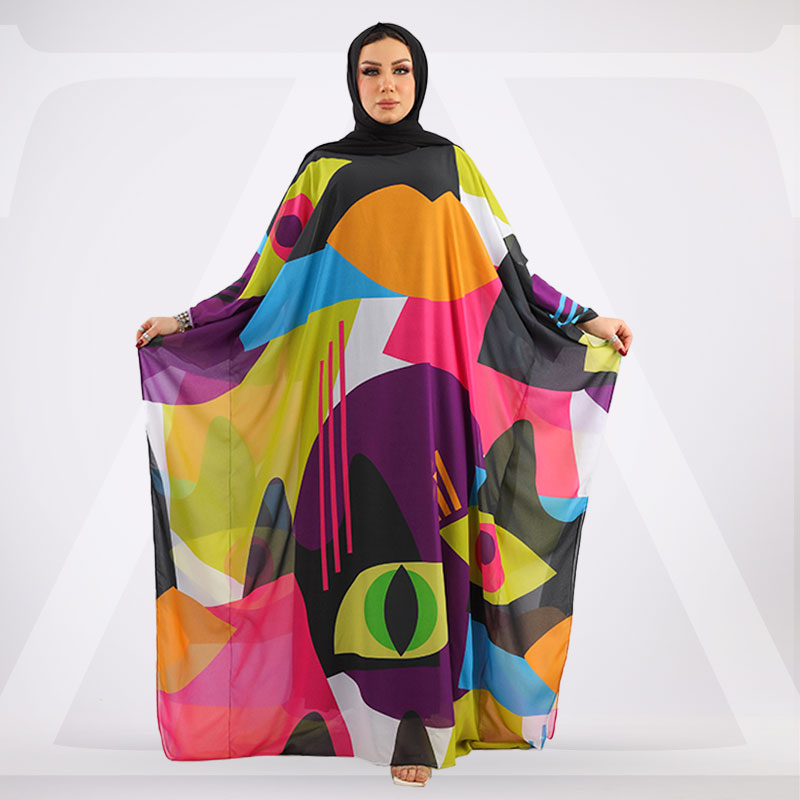 Dubai Chiffon Jalabiya- Printed