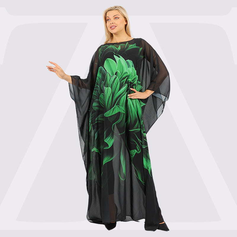 Dubai Chiffon Jalabiya- Printed