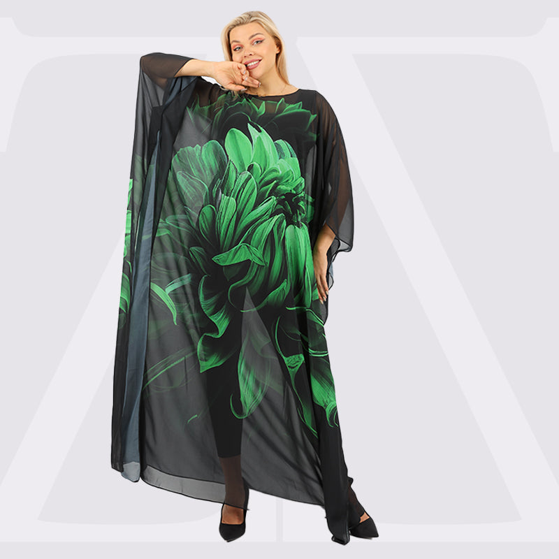 Dubai Chiffon Jalabiya- Printed