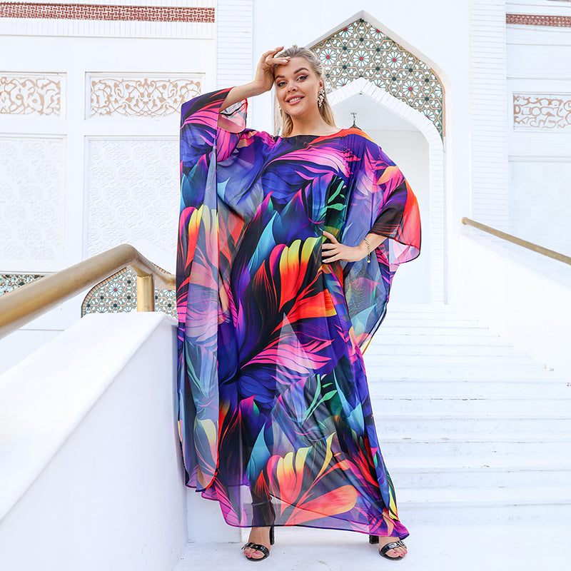 Dubai Chiffon Jalabiya- Printed