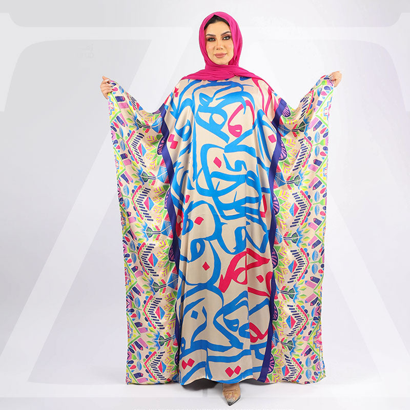 چلابية دبي حرير ستان - مطبوع